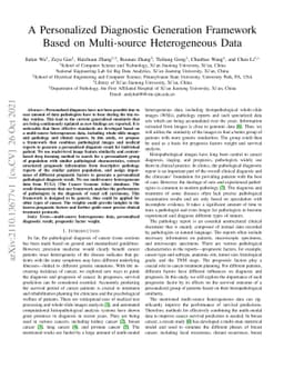 A Personalized Diagnostic Generation Framework Based on Multi-source
  Heterogeneous Data