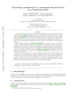 Uncertainty quantification in a mechanical submodel driven by a
  Wasserstein-GAN
