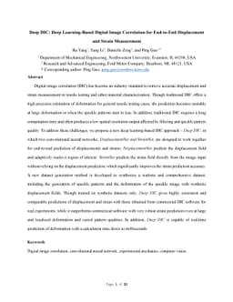 Deep DIC: Deep Learning-Based Digital Image Correlation for End-to-End
  Displacement and Strain Measurement