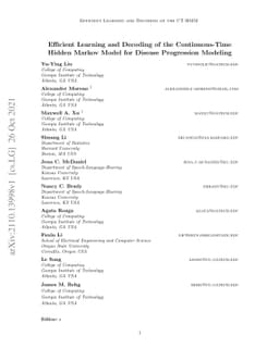 Efficient Learning and Decoding of the Continuous-Time Hidden Markov
  Model for Disease Progression Modeling