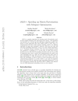 iALS++: Speeding up Matrix Factorization with Subspace Optimization