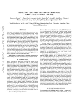 Separating Long-Form Speech with Group-Wise Permutation Invariant
  Training