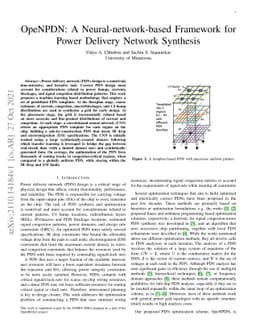 OpeNPDN: A Neural-network-based Framework for Power Delivery Network
  Synthesis