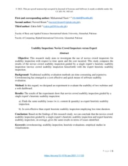 Usability Inspection: Novice Crowd Inspectors versus Expert