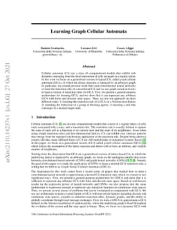Learning Graph Cellular Automata