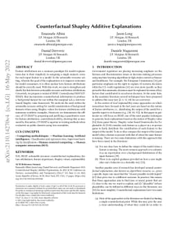 Counterfactual Shapley Additive Explanations