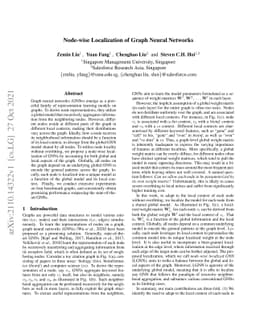 Node-wise Localization of Graph Neural Networks