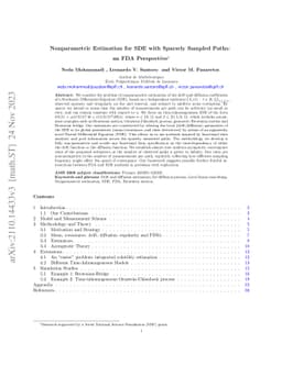 Nonparametric Estimation for SDE with Sparsely Sampled Paths: an FDA
  Perspective