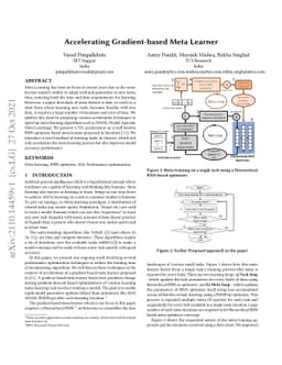 Accelerating Gradient-based Meta Learner