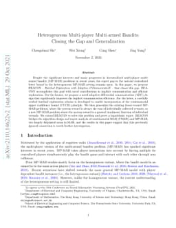 Heterogeneous Multi-player Multi-armed Bandits: Closing the Gap and
  Generalization