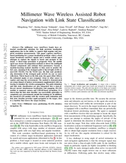 Millimeter Wave Wireless Assisted Robot Navigation with Link State
  Classification