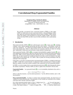 Convolutional Deep Exponential Families