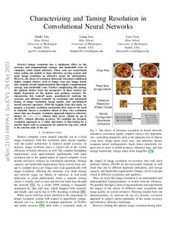 Characterizing and Taming Resolution in Convolutional Neural Networks