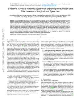 E-ffective: A Visual Analytic System for Exploring the Emotion and
  Effectiveness of Inspirational Speeches