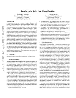 Trading via Selective Classification