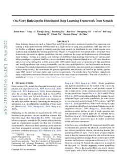 OneFlow: Redesign the Distributed Deep Learning Framework from Scratch