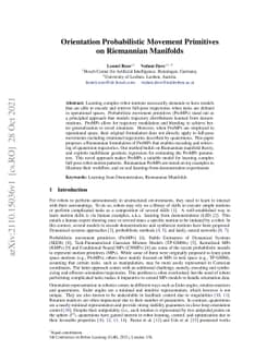 Orientation Probabilistic Movement Primitives on Riemannian Manifolds