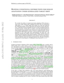 Mapping conditional distributions for domain adaptation under
  generalized target shift