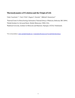 Thermodynamics of Evolution and the Origin of Life