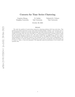Coresets for Time Series Clustering
