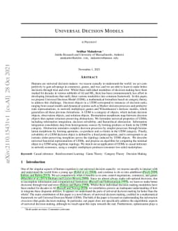 Universal Decision Models