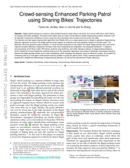 Crowd-sensing Enhanced Parking Patrol using Trajectories of Sharing
  Bikes