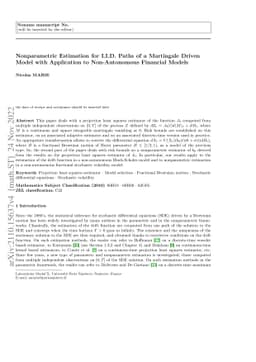 Nonparametric Estimation for I.I.D. Paths of a Martingale Driven Model
  with Application to Non-Autonomous Financial Models