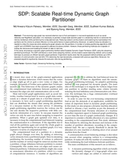 SDP: Scalable Real-time Dynamic Graph Partitioner