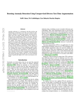 Boosting Anomaly Detection Using Unsupervised Diverse Test-Time
  Augmentation