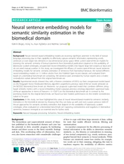 Neural sentence embedding models for semantic similarity estimation in
  the biomedical domain