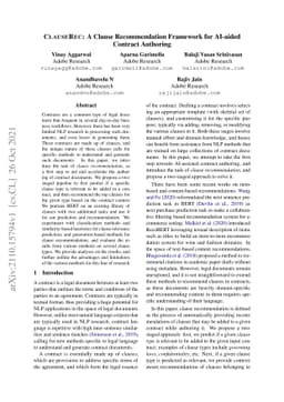 CLAUSEREC: A Clause Recommendation Framework for AI-aided Contract
  Authoring