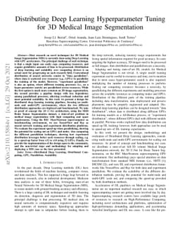 Distributing Deep Learning Hyperparameter Tuning for 3D Medical Image
  Segmentation
