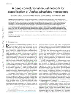 A deep convolutional neural network for classification of Aedes
  albopictus mosquitoes