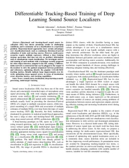 Differentiable Tracking-Based Training of Deep Learning Sound Source
  Localizers