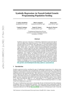 Symbolic Regression via Neural-Guided Genetic Programming Population
  Seeding