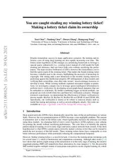 You are caught stealing my winning lottery ticket! Making a lottery
  ticket claim its ownership