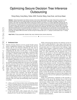 Optimizing Secure Decision Tree Inference Outsourcing