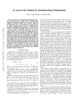 An Actor-Critic Method for Simulation-Based Optimization