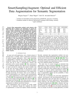 Smart(Sampling)Augment: Optimal and Efficient Data Augmentation for
  Semantic Segmentation