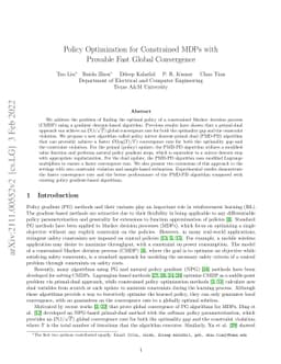 Policy Optimization for Constrained MDPs with Provable Fast Global
  Convergence