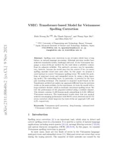 VSEC: Transformer-based Model for Vietnamese Spelling Correction