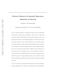 Posterior Inference for Quantile Regression: Adaptation to Sparsity