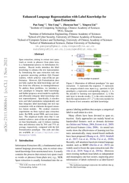 Enhanced Language Representation with Label Knowledge for Span
  Extraction