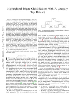 Hierarchical Image Classification with A Literally Toy Dataset
