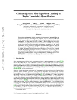 Combating Noise: Semi-supervised Learning by Region Uncertainty
  Quantification
