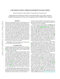 A transfer learning based approach for pronunciation scoring