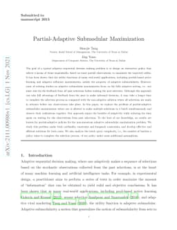 Partial-Adaptive Submodular Maximization