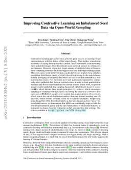 Improving Contrastive Learning on Imbalanced Seed Data via Open-World
  Sampling