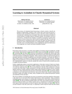 Learning to Assimilate in Chaotic Dynamical Systems