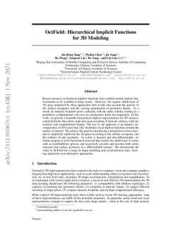 OctField: Hierarchical Implicit Functions for 3D Modeling
